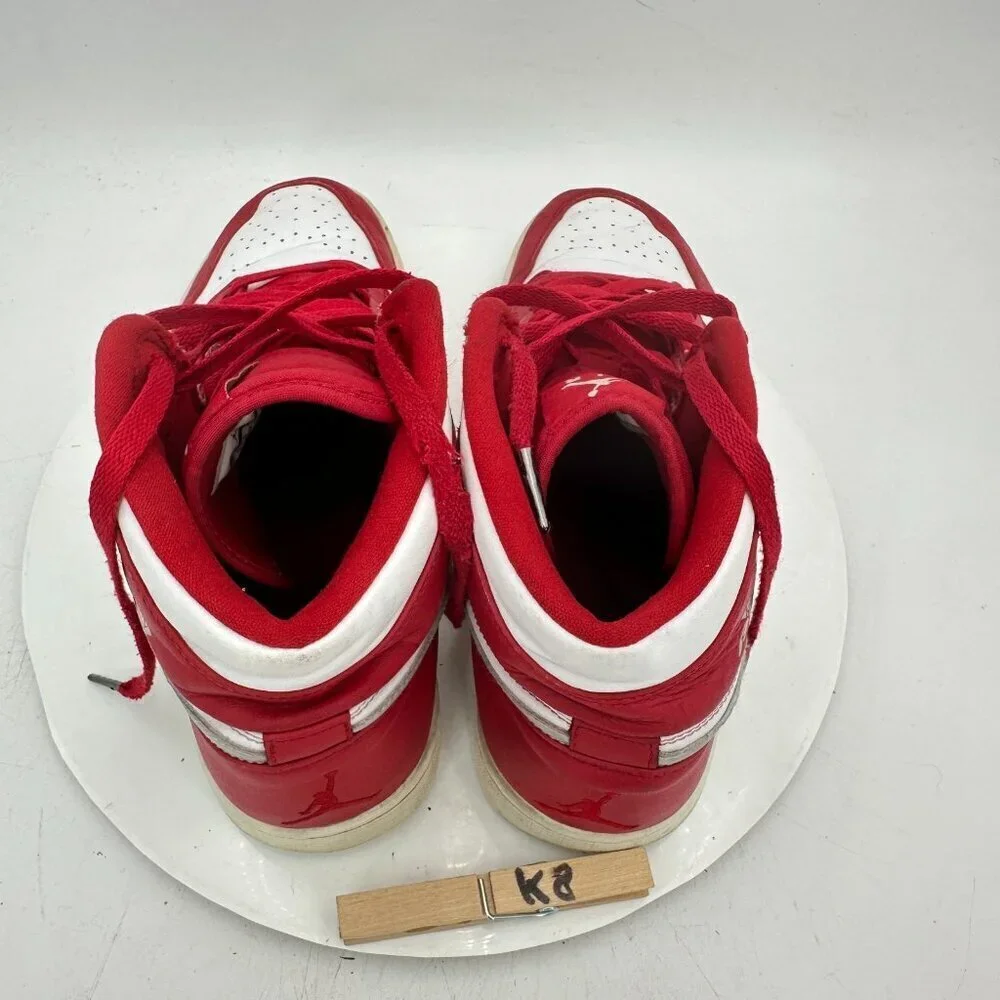 Nike Air Jordan 1 Retro High Men Size 10.5 332550-602 Gym Red Silver Medal Shoes